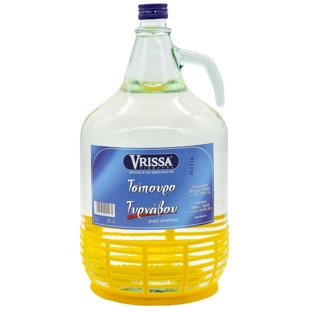 Τυρνάβου Βρύσσα Τσίπουρο Χωρίς Γλυκάνισο 5lt