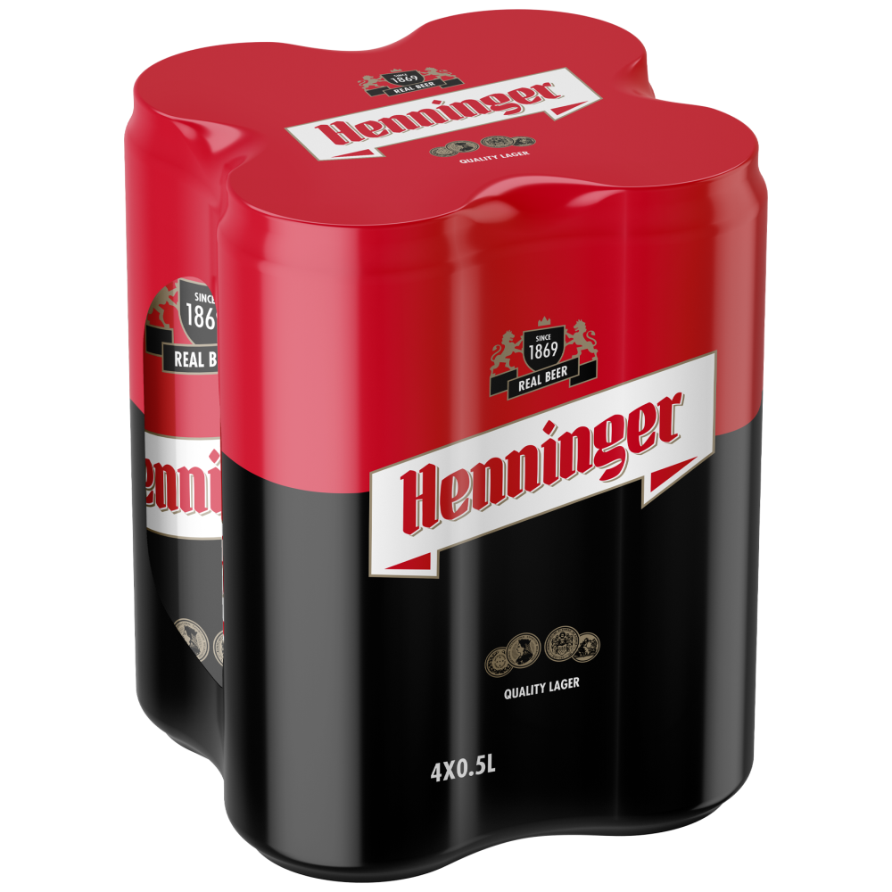 Henninger Μπύρα Κουτί 4x500ml