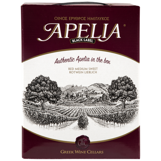 Apelia Ημίγλυκος Ερυθρός Οίνος Σε Ασκό 3 lt