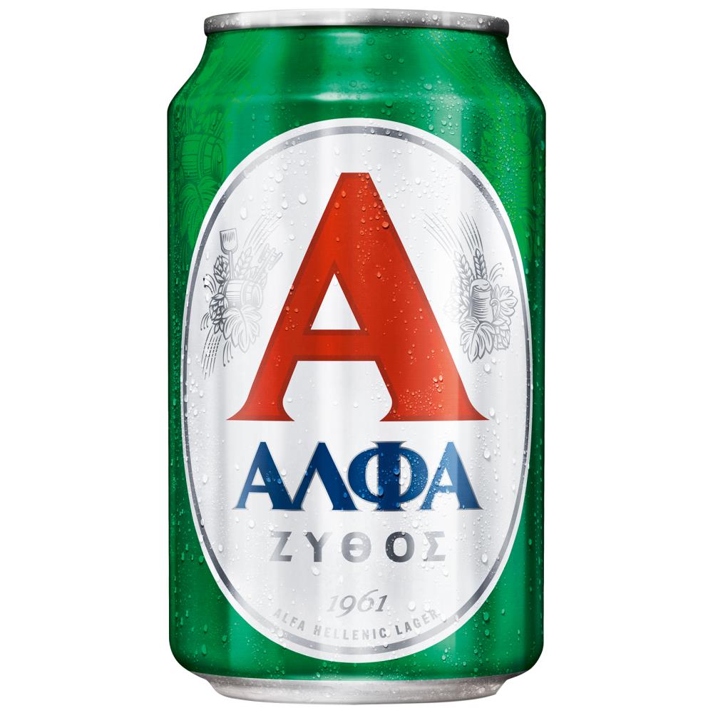 Άλφα Μπύρα Lager Κουτί 330ml