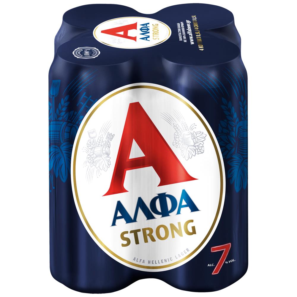Άλφα Strong Μπύρα Lager Κουτί 4x500ml