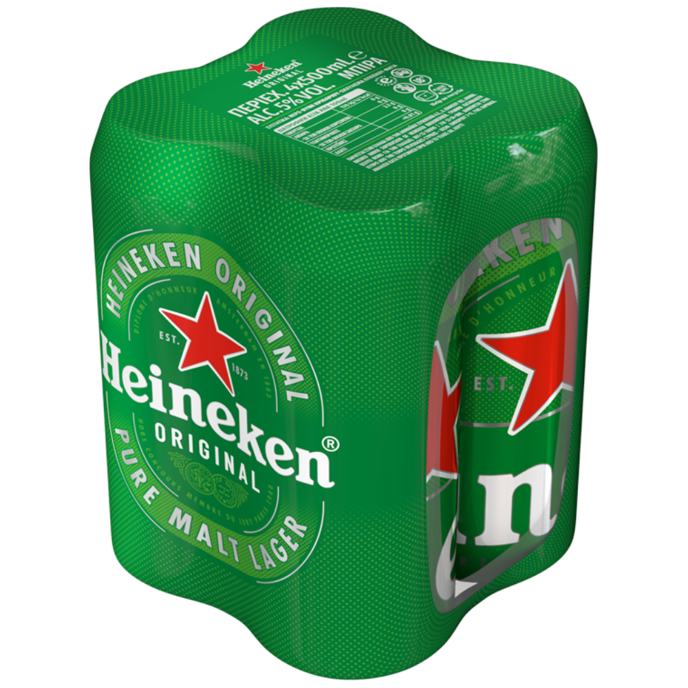 Heineken Μπύρα Lager Κουτί 4x500ml