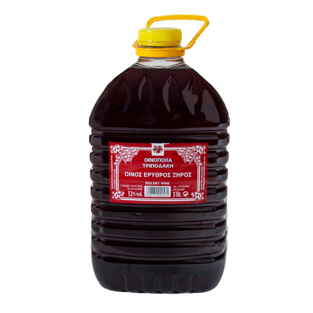 Τριποδάκης Ερυθρός Οίνος 5L