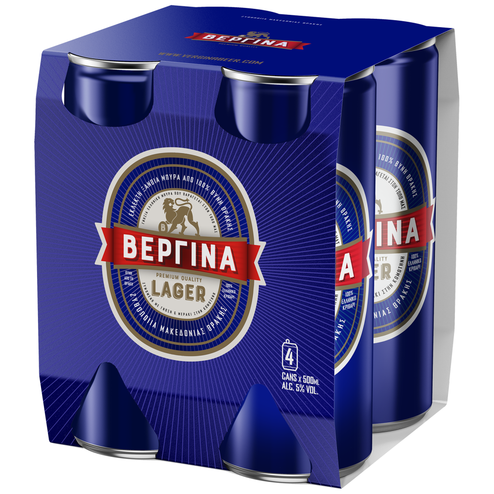 Βεργίνα Μπίρα Κουτί 4x500ml