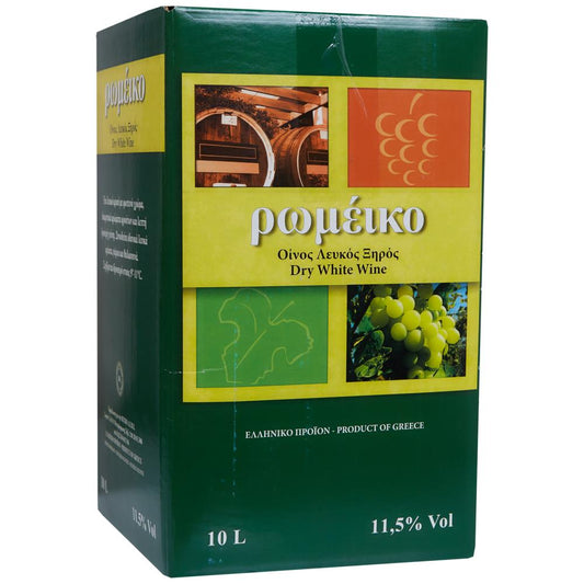 Ρωμέικο Λευκό Κρασί Σε Ασκό 10L